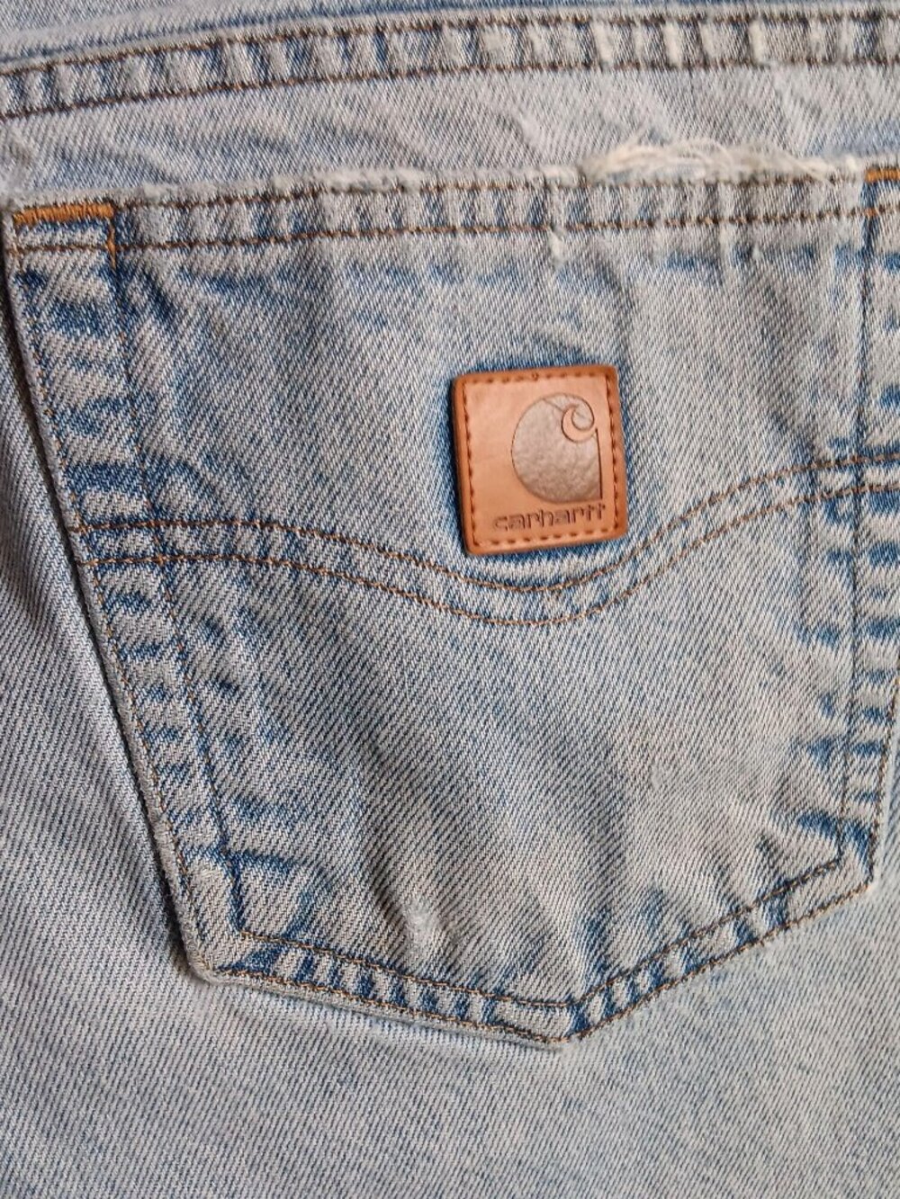 36x34 Vintage Carhartt Jeans Mens Distressed Work Jeans B16 STW 1990's relaxed
